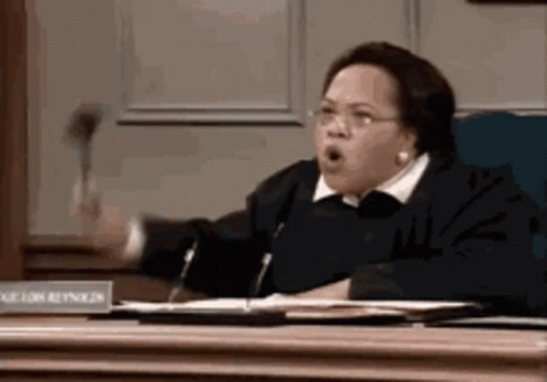 Female Judge Holding Gavel
