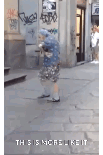 Female Old Lady Happy Birthday Dance GIF