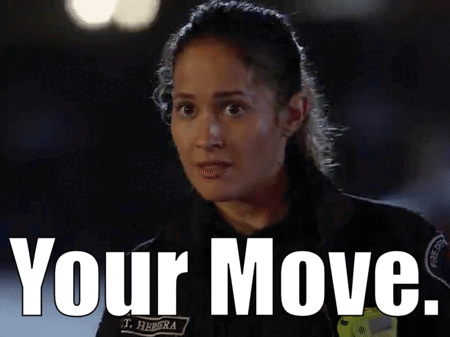 Female Police Officer Saying Your Move