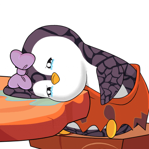Female Pudgy Penguin In Despair GIF