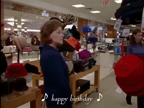 Female Shoppers Happy Birthday Gilmore Girls GIF