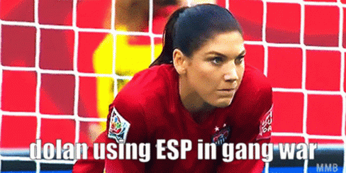 Female Soccer Goalie In Red Jersey With ESP GIF