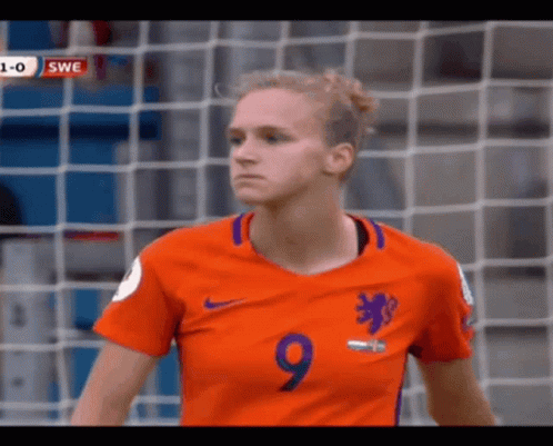Female Soccer Player Number 9 Jersey