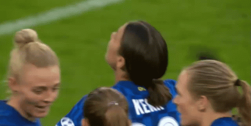 Female Soccer Players Celebrating Goal