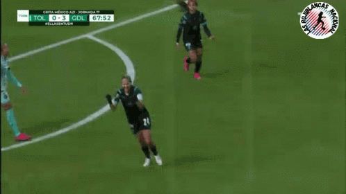 Female Soccer Players Celebrating Goal
