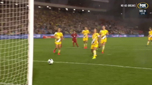 Female Soccer Players in Yellow and Black Uniforms Number 20