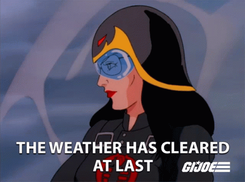 Female Superhero The Weather Has Cleared At Last GIF