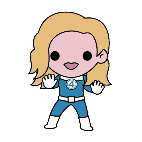 Female Superhero with Number 4