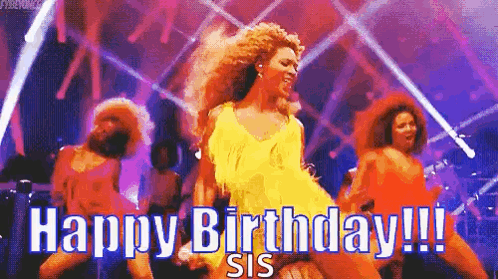 Female Superstar Happy Birthday Beyonce Dancing GIF