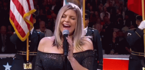 Fergie Singing National Anthem GIF