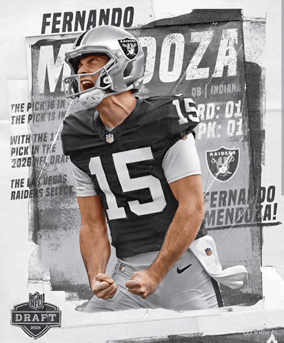 Fernando Mendoza Fist in Air NFL Draft