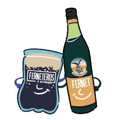 Fernet Bottle And Glass