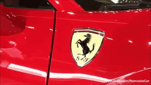 Ferrari 488 Spider Logo Zoom GIF