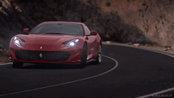Ferrari 812 Gts Curve Turn GIF