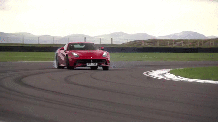 Ferrari F12 Killing Tires Slow Motion GIF