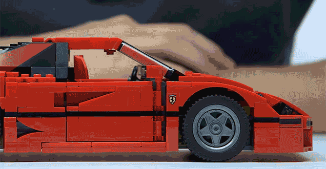 Ferrari F40 Lego Toy Assemble GIF