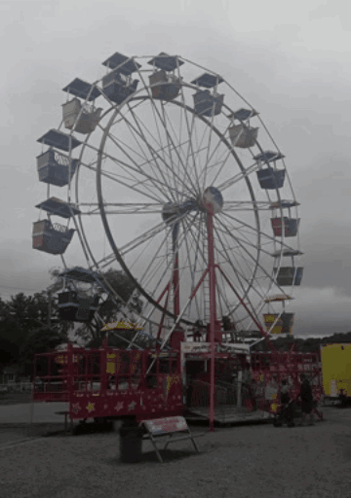 Ferris Wheel with A Sign
