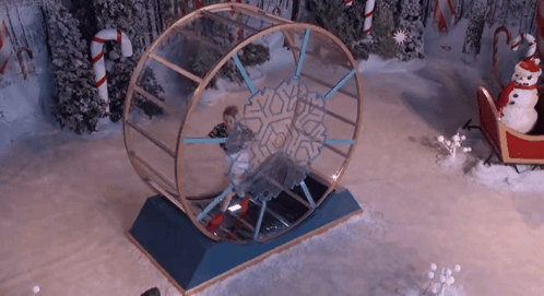 Ferris Wheel With Snowflake GIF