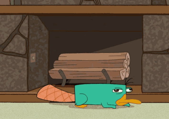 Fictional Character Perry The Platypus Angry Spying GIF