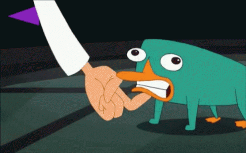 Fictional Character Perry The Platypus Biting Finger GIF
