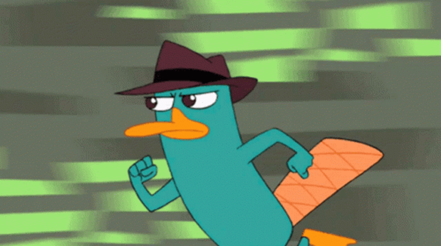 Fictional Character Perry The Platypus Running GIF