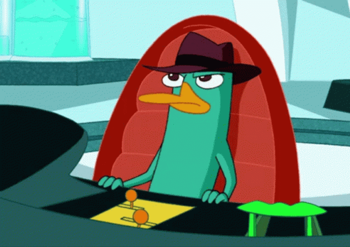 Fictional Character Perry The Platypus Saluting GIF