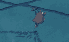 Fictional Character Totoro Flying With Umbrella GIF