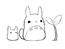 Fictional Character Totoro Moving Illustration GIF