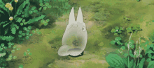 Fictional Character Totoro White Spirit Bouncing GIF