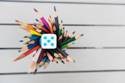 Fidget Toy Cube Colored Pencils GIF