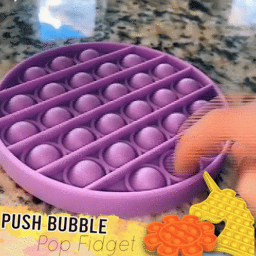 Fidget Toy Purple Push Bubble GIF