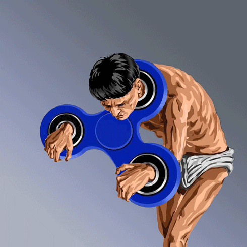 Fidget Toy Spinner Modern Human GIF