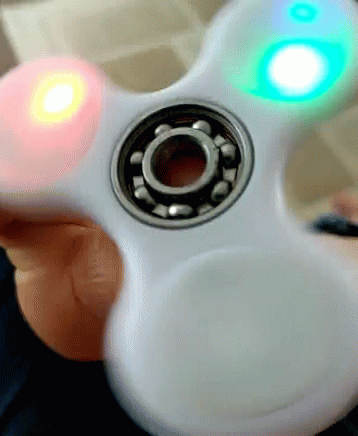 Fidget Toy Spinner On Foot GIF