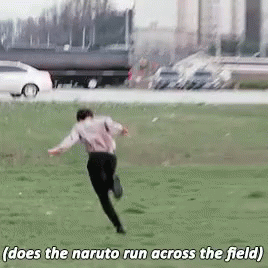 Field Man Like Naruto Running GIF