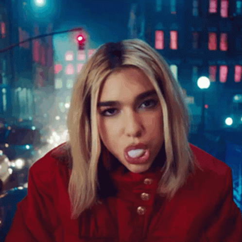Fierce Dua Lipa Chewing Gum GIF