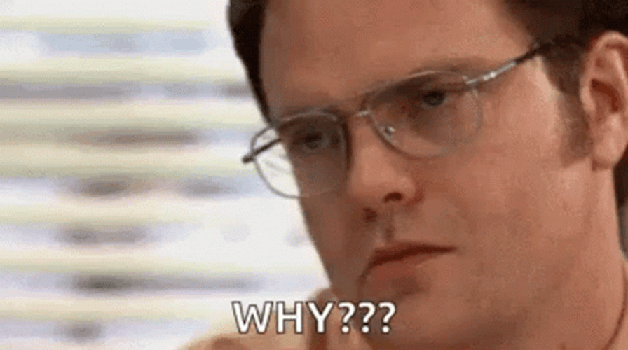 Fierce Eyes Dwight Schrute Why GIF
