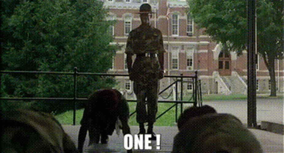  Fierce Major Payne Push Up Countdown GIF