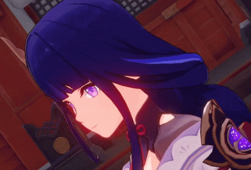 Fierce Raiden Shogun Piercing Gaze GIF