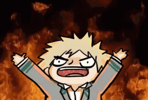 Fiery Katsuki Bakugo My Hero Academia GIF