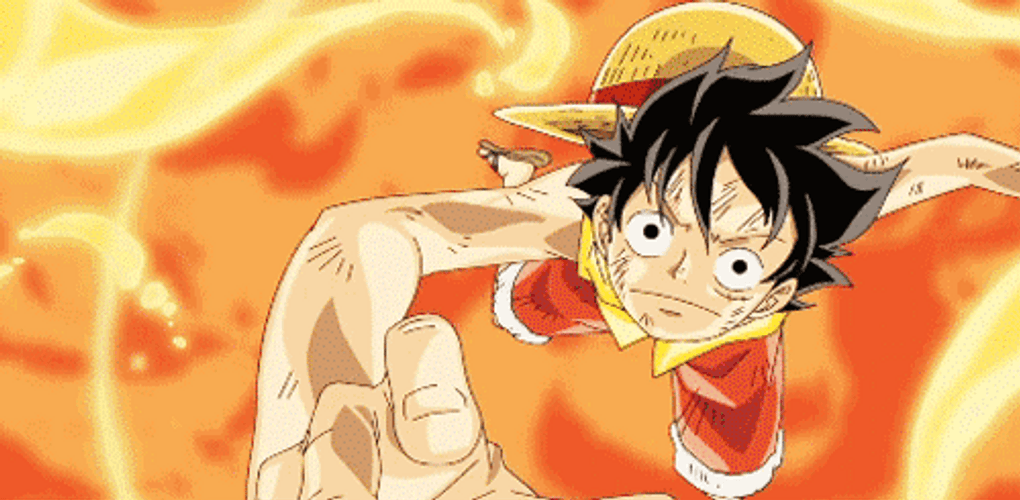 Fiery One Piece Ace With Luffy GIF
