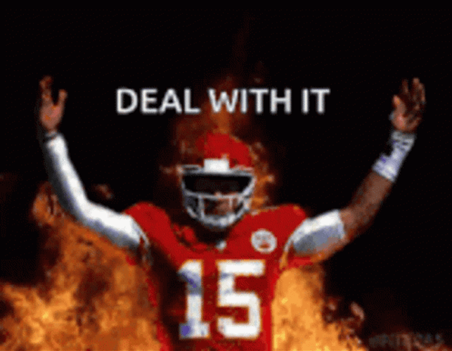 Fiery Patrick Mahomes Deal With It GIF