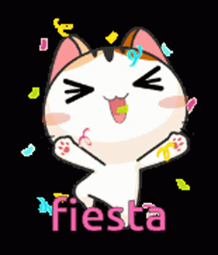 Fiesta Jumping Cat Hooray GIF