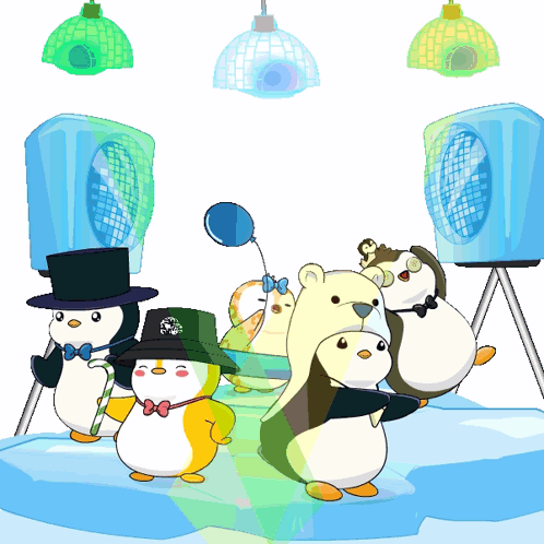 Fiesta Penguin Disco Party GIF