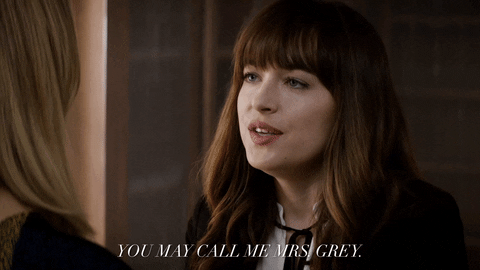 Fifty Shades Of Grey Call Me Mrs. Grey GIF