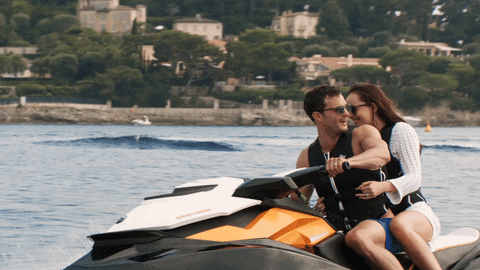 Fifty Shades Of Grey Couple Vacation Jetski GIF