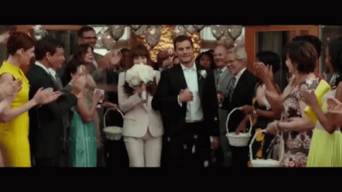 Fifty Shades Of Grey Wedding Cheer Flowers GIF