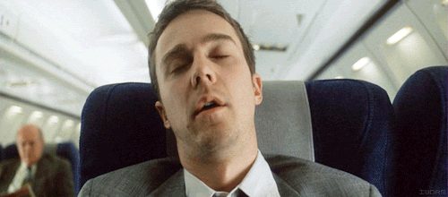 Fight Club The Narrator Waking Up GIF