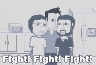 Fight Fight Fight Then Kiss Animation GIF