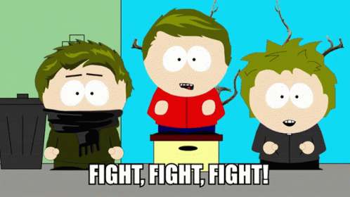 Fight Fight Fight South Park Kids GIF