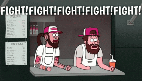 Fight Fight Fight Charlie With Beard Animation GIF